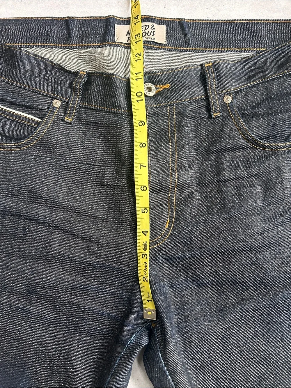 Naked & Famous Super Guy Left Hand Twill Selvedge Jeans Sz 38 Raw Denim